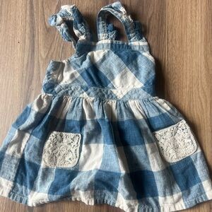 Ralph Lauren Blue and Cream Checkered Dress